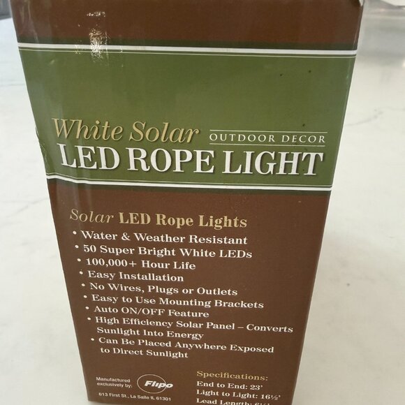 50 LED Blue Solar Rope Light - Picture 6 of 7